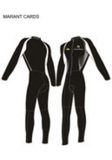 Black thermo marathon schaatspak Zwart/blauw/wit